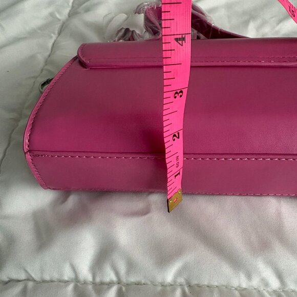 CXL Christian Lacroix Laine Matte Patent Crossbody Bag Pink Rose New - Picture 6 of 8